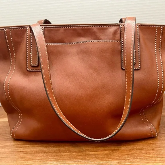 Fossil brown leather tote - Picture 1 of 7